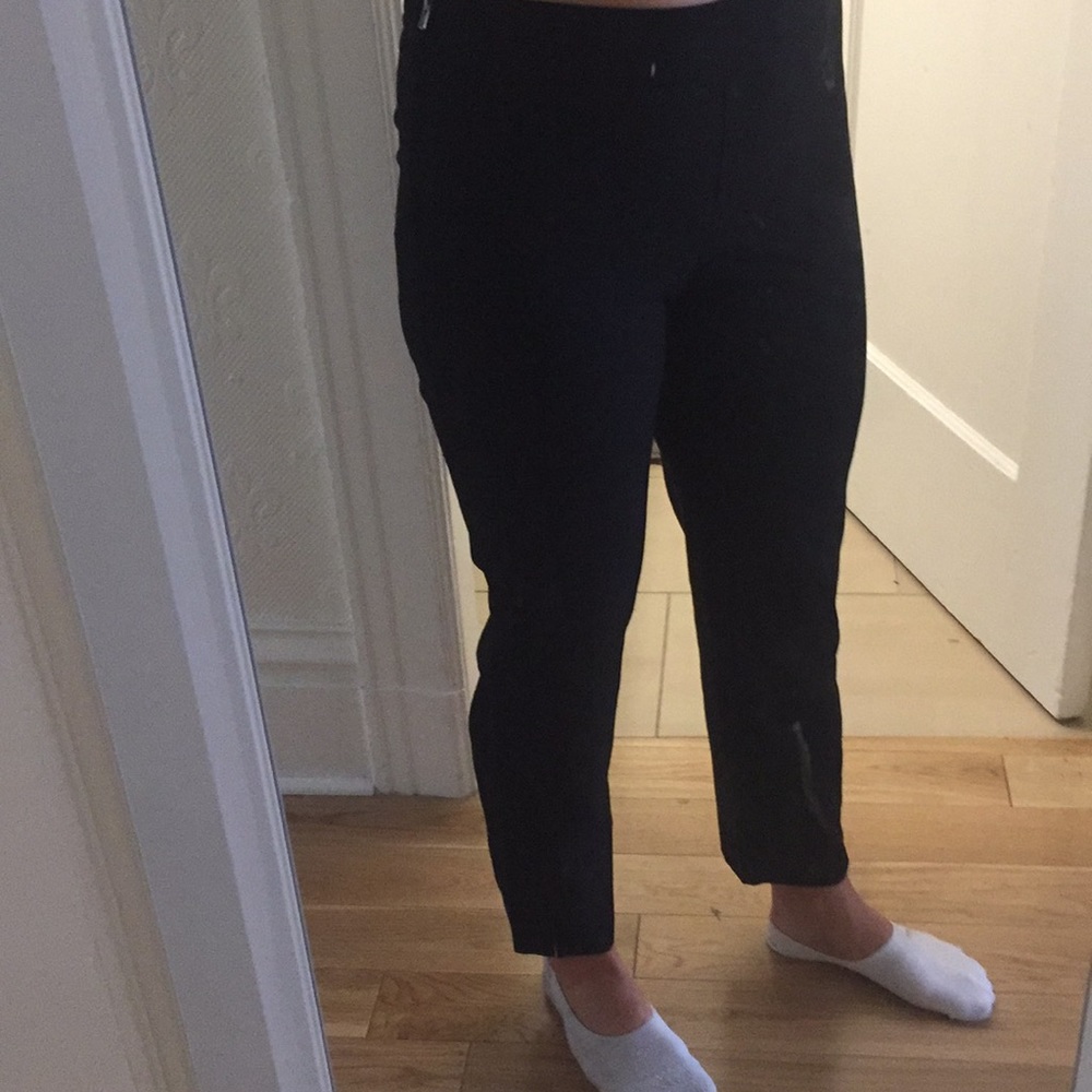 ellen tracy mid rise, cropped ankle slacks